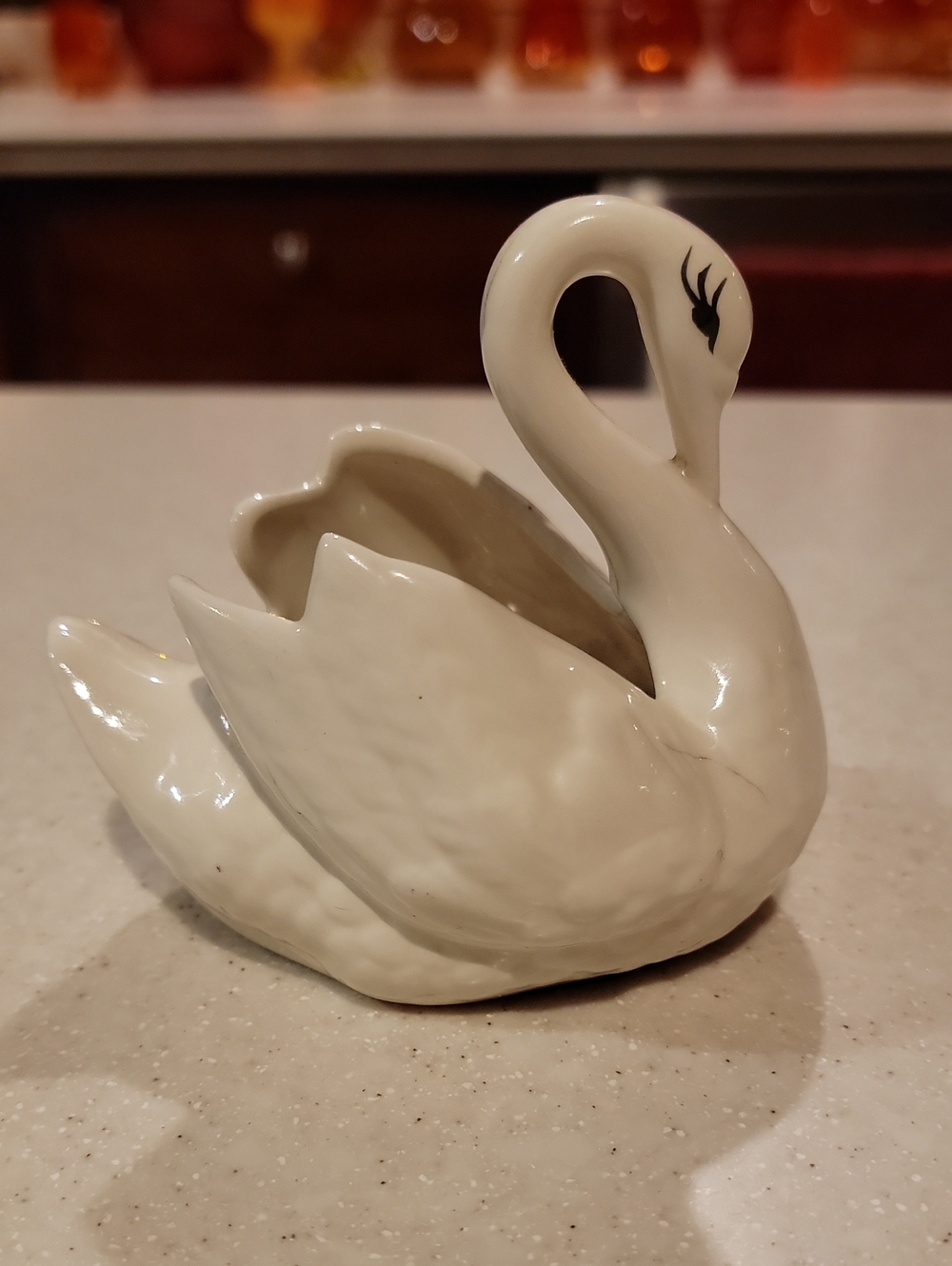 White Ceramic Swan Decore